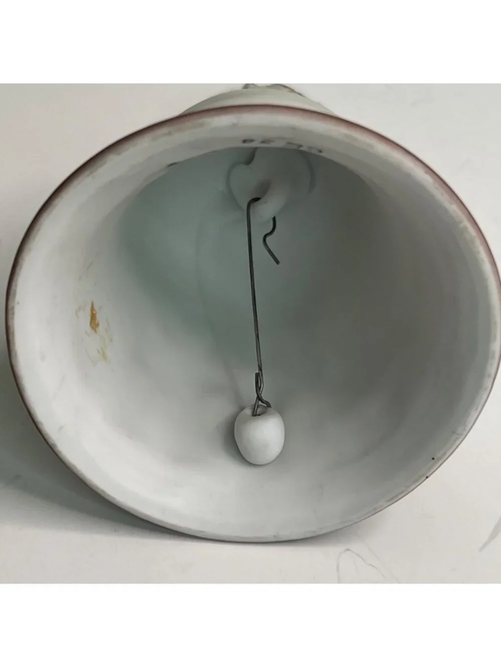 Vintage Roman Inc Jesus and Apostles Bisque Porcelain Hand Bell 1980 Embossed